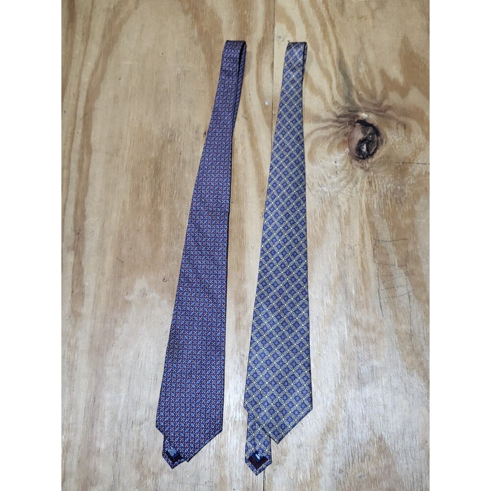 polo ralph lauren Handmade Silk Necktie Multicolor @j8 Lot Of 2